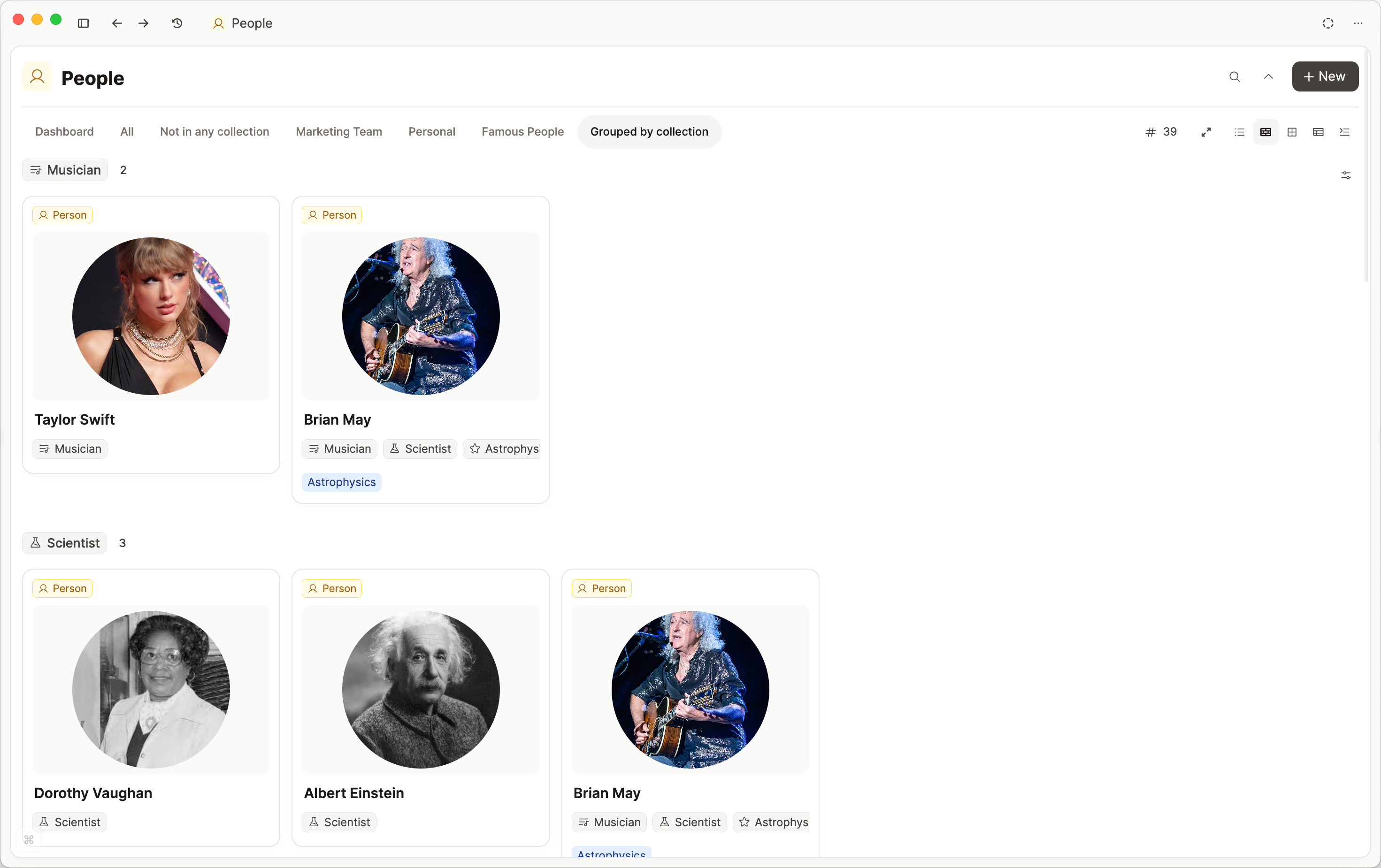 group by collections