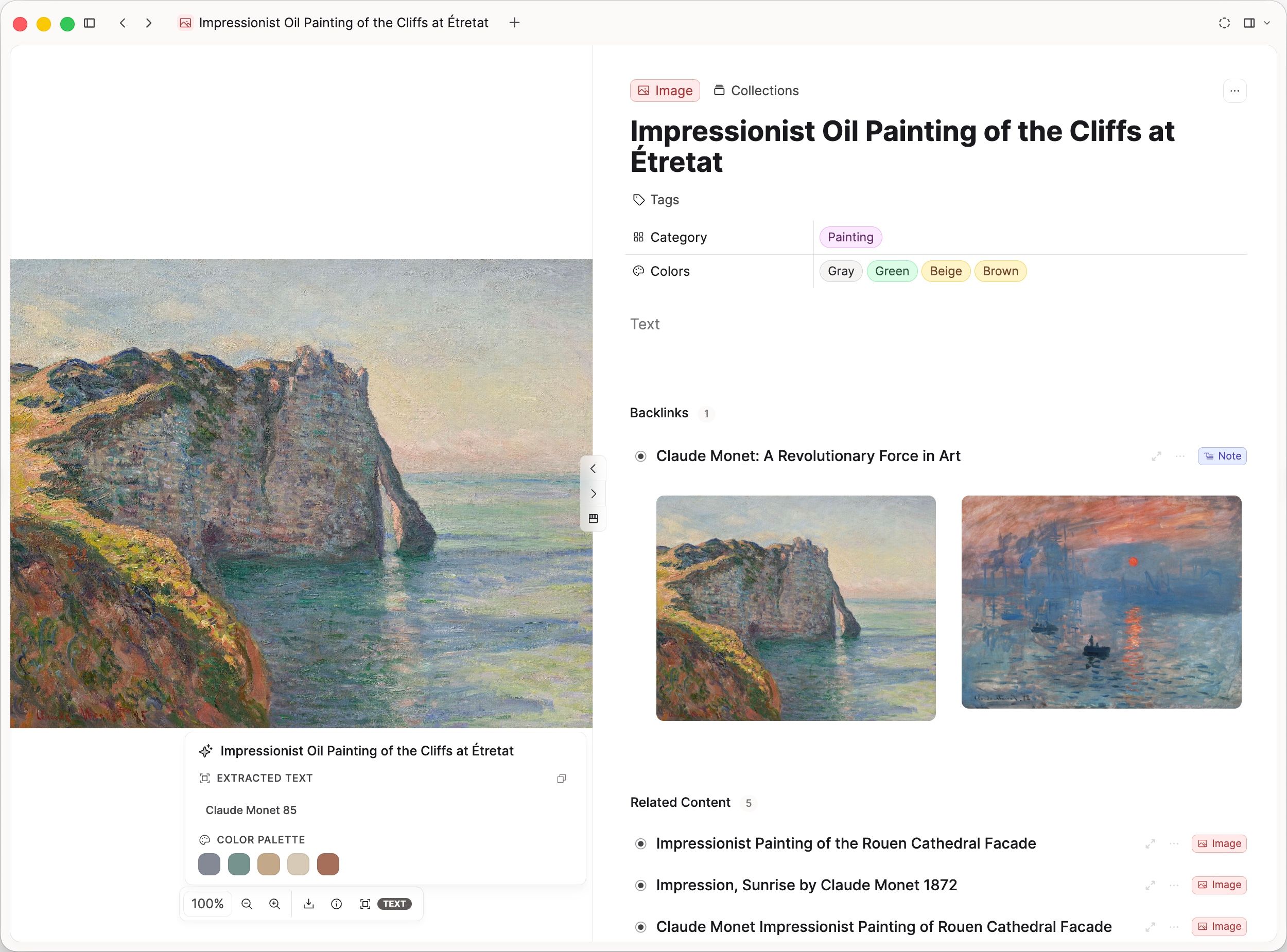 AI Image Analysis results