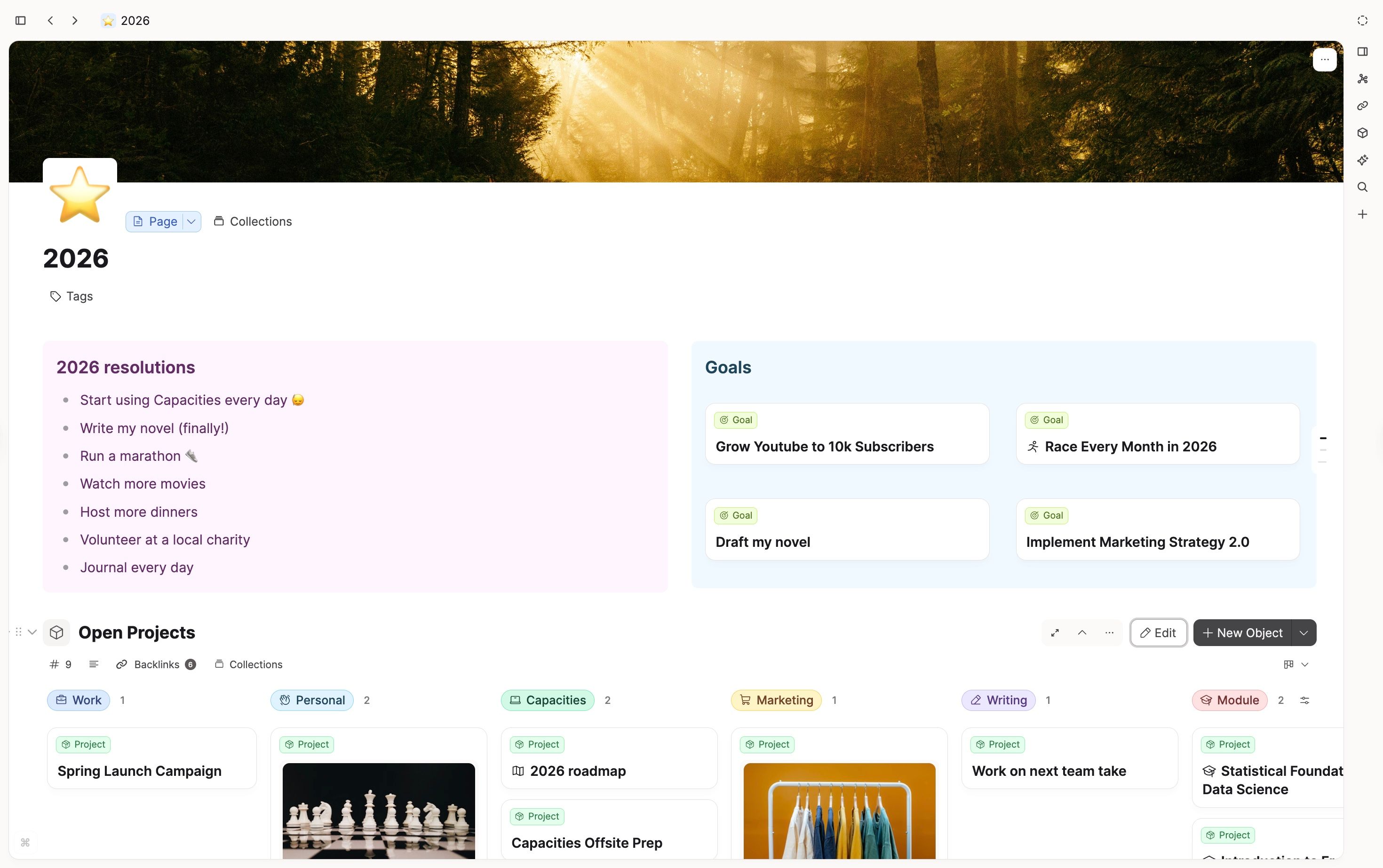 Dashboard-style page with embedded queries
