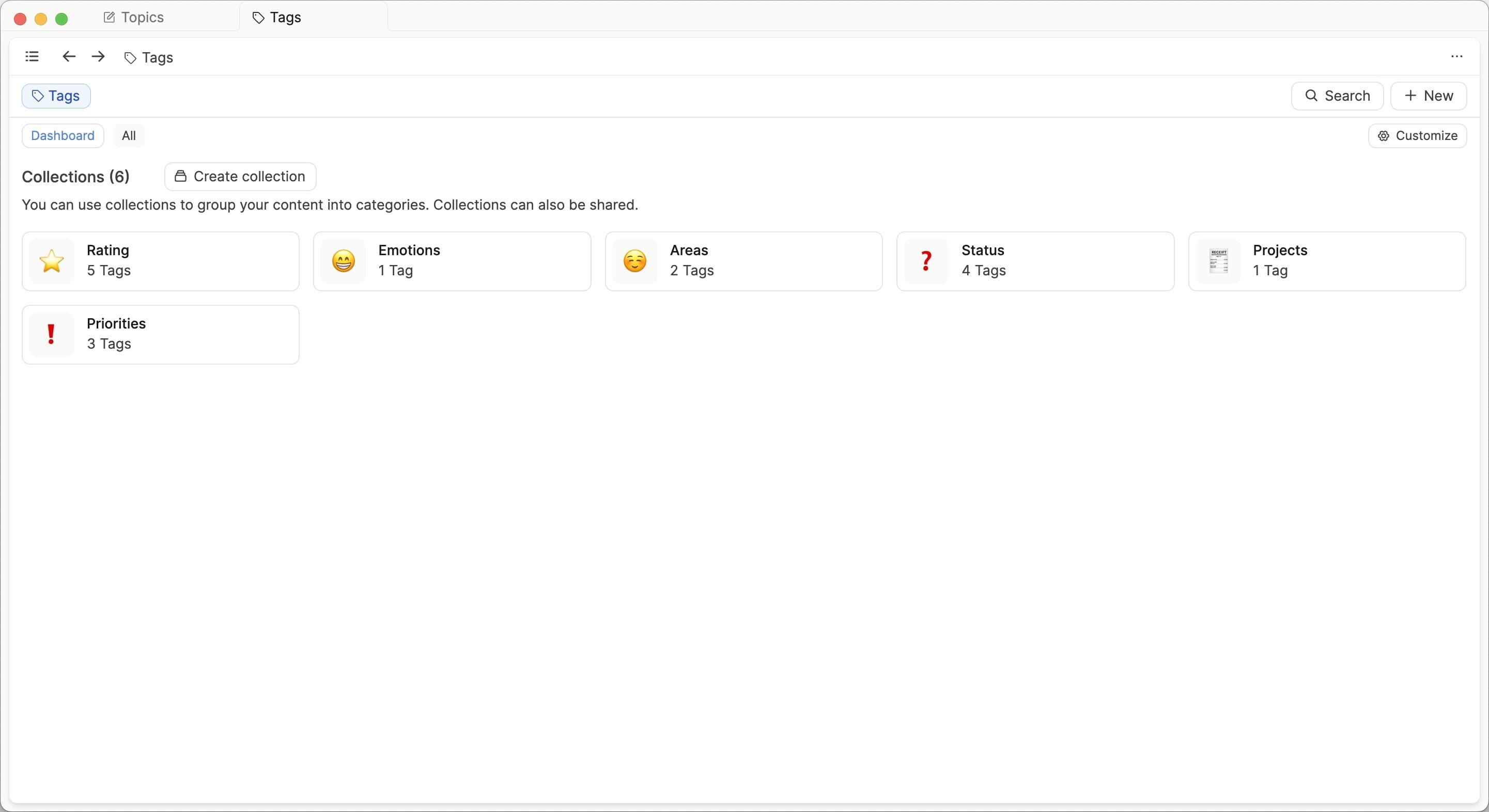 tags v collections image