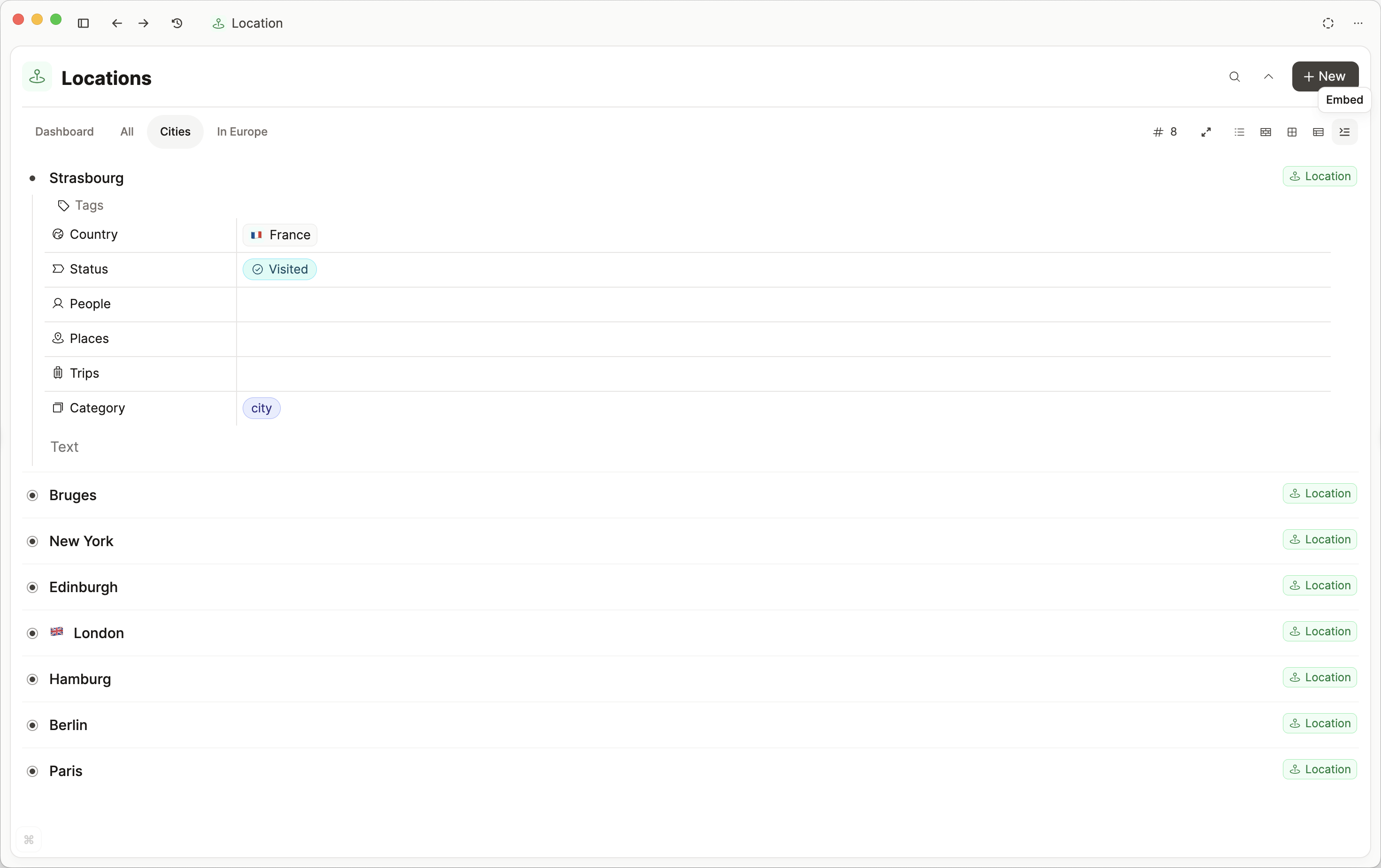 embed view
