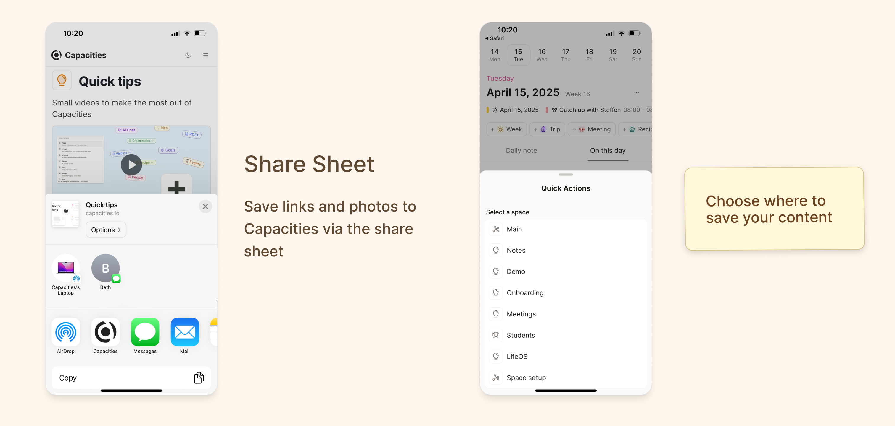 Share sheet