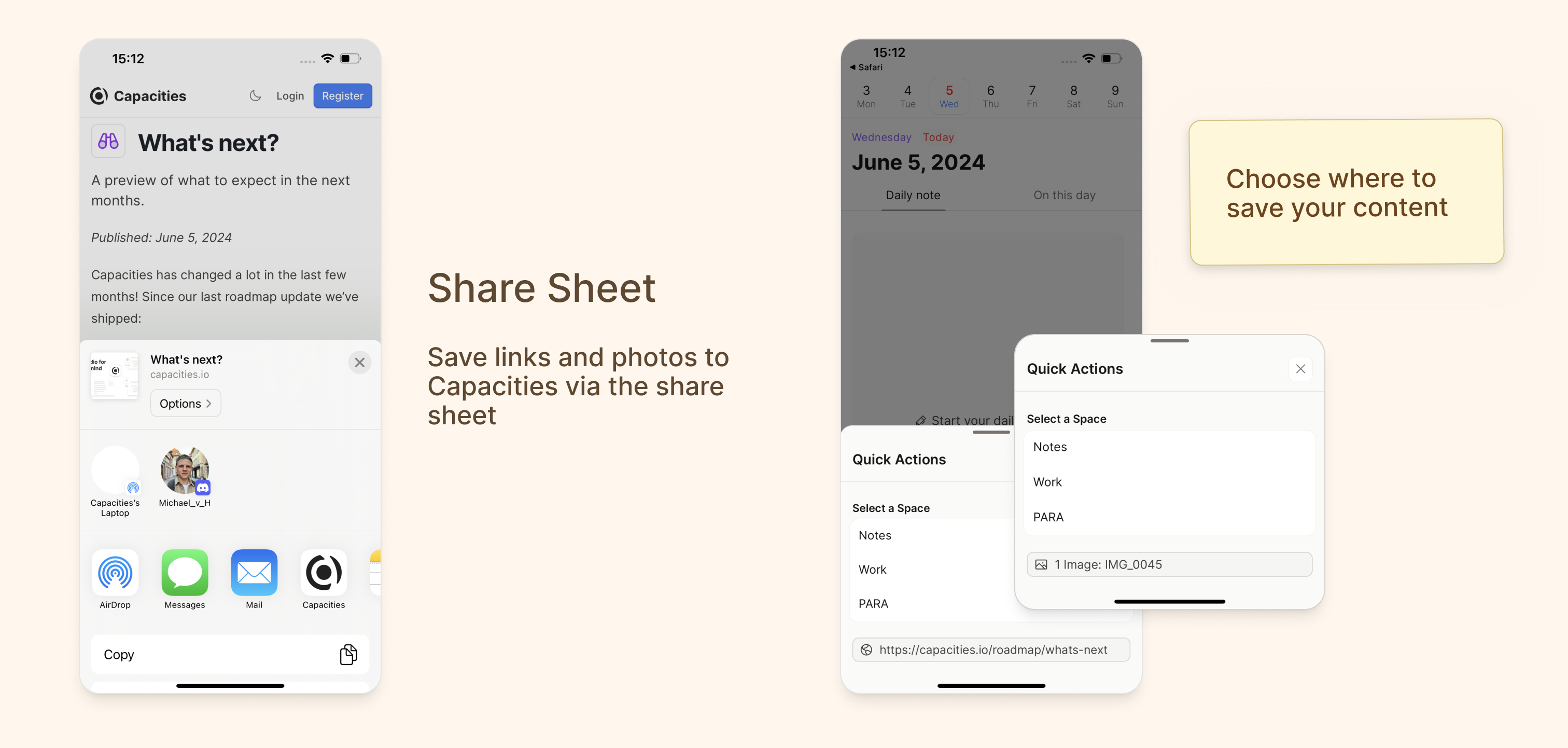 Share sheet